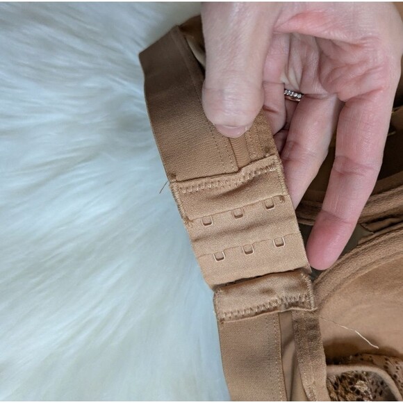 Lively Intimates Tan Nude Beige Comfort Lace T-shirt Bra 36C Sand Brown - Picture 3 of 6